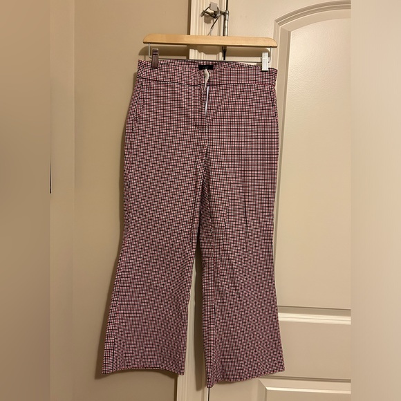 J.Crew red and white plaid pants - Picture 1 of 4